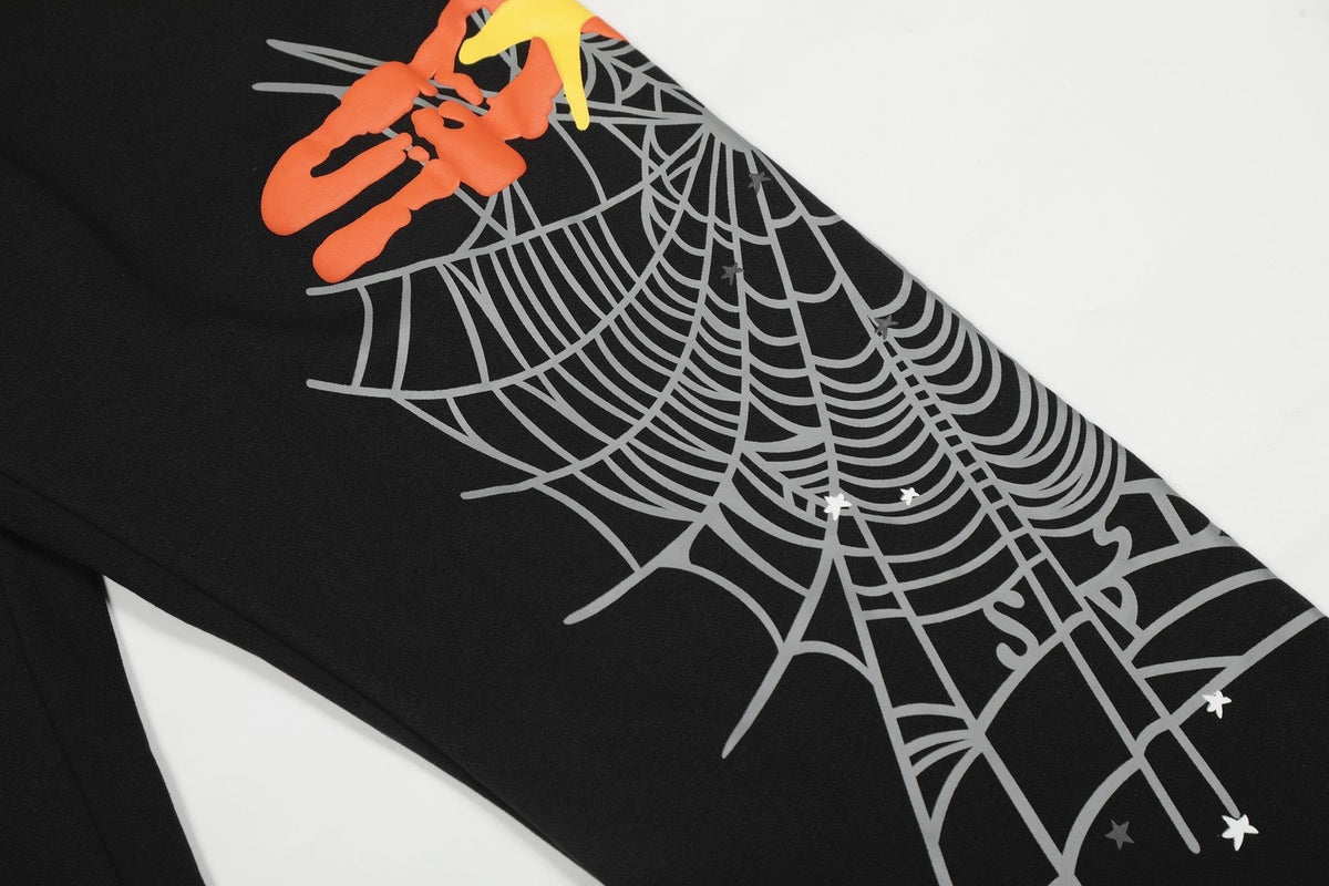Sp5der Spiderweb Graphic Hoodie & Jogger Matching Set ¡ª detail