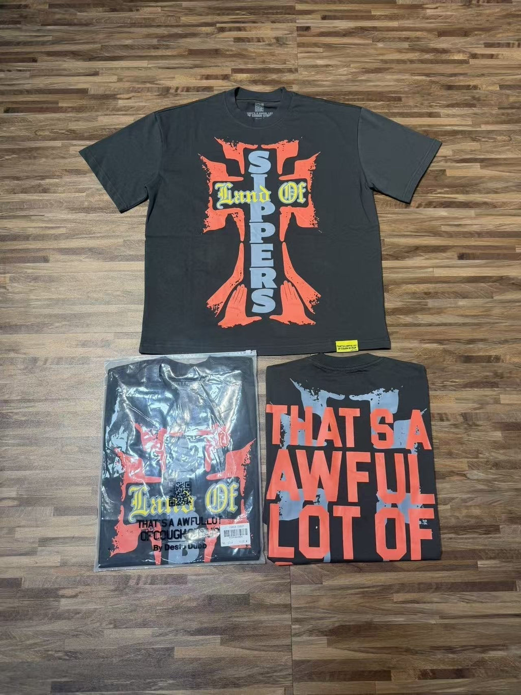 THAT'S A AWFUL LOT OF COUGH SYRUP Cross Graphic Short-Sleeve T-Shirt ¡ª context