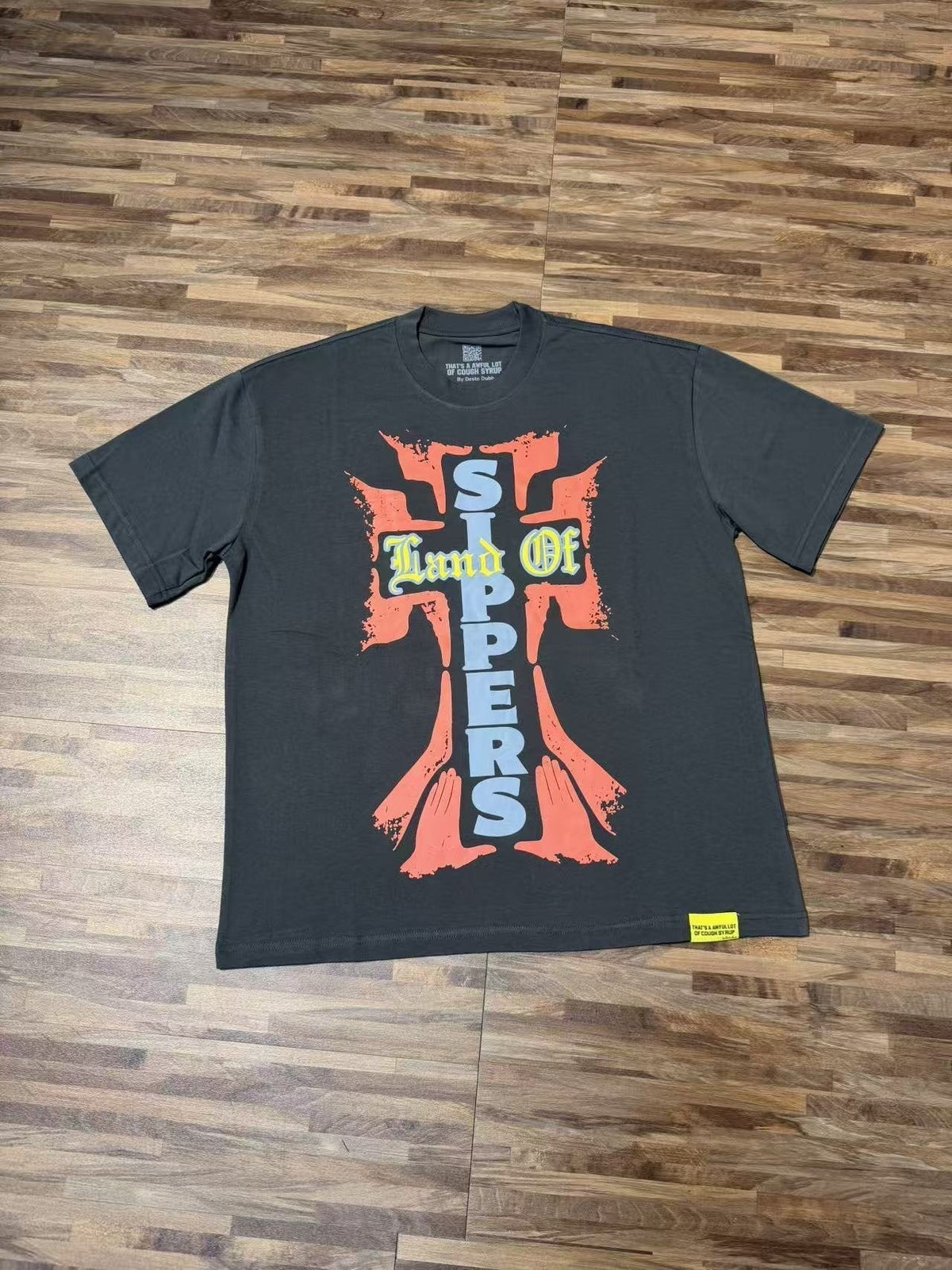 THAT'S A AWFUL LOT OF COUGH SYRUP Cross Graphic Short-Sleeve T-Shirt ¡ª front