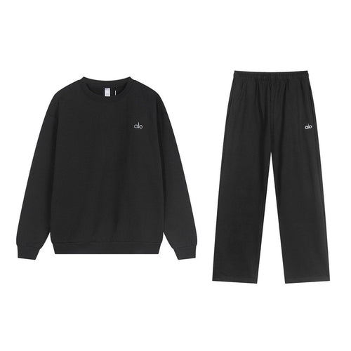 alo Small Logo Crewneck Sweatshirt & Sweatpants Matching Set ¡ª hero