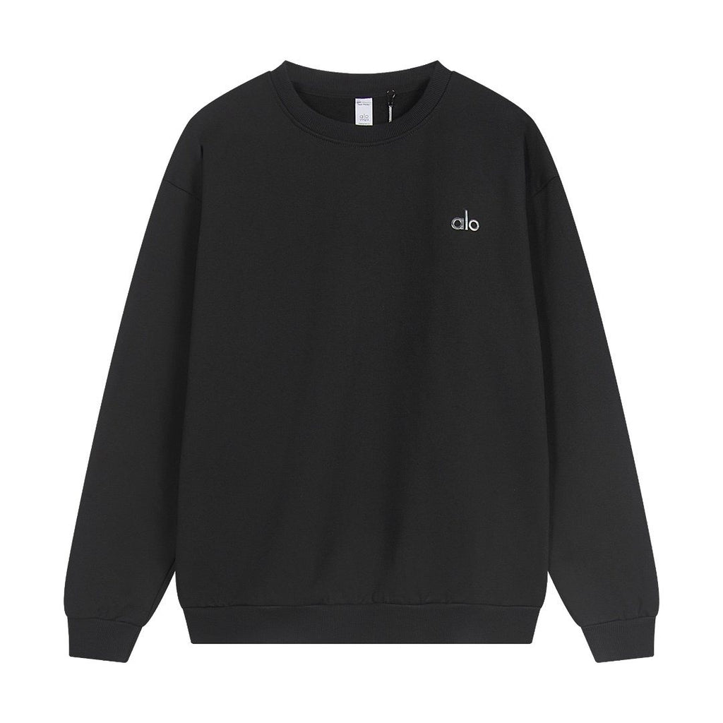 alo Small Logo Crewneck Sweatshirt & Sweatpants Matching Set ¡ª front