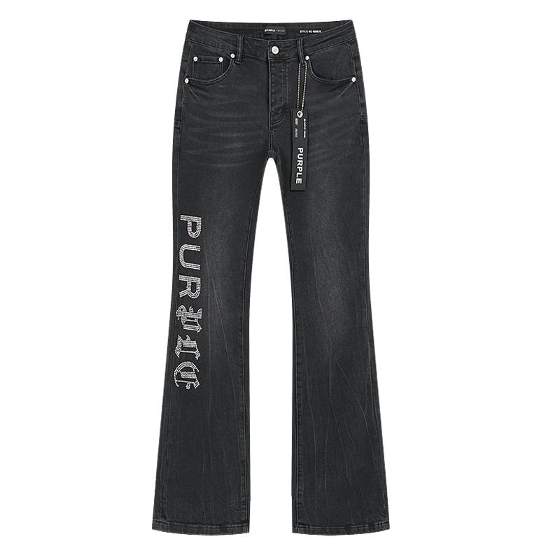 Purple Brand Black Washed Rhinestone Detail Jeans ¡ª hero