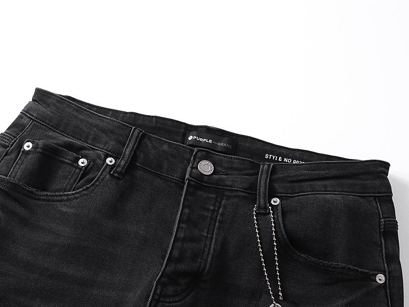 Purple Brand Black Washed Rhinestone Detail Jeans ¡ª detail