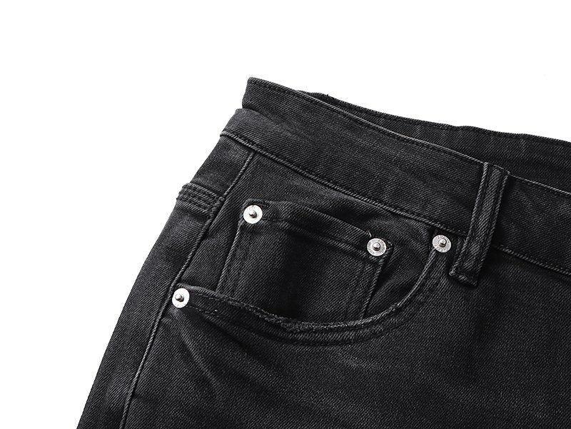 Purple Brand Black Washed Rhinestone Detail Jeans ¡ª detail