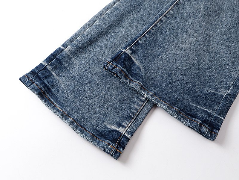 Purple Brand Blue Distressed Bootcut Jeans ¡ª detail