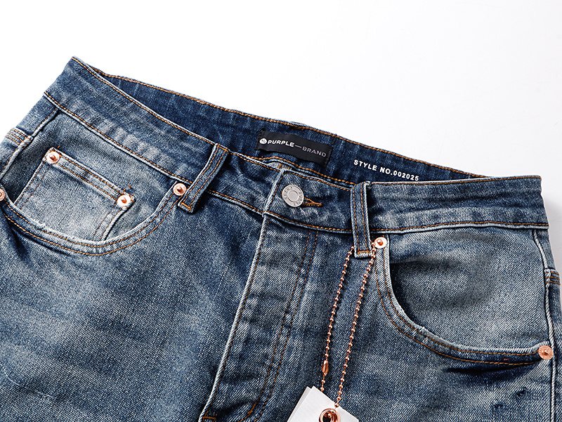 Purple Brand Blue Distressed Bootcut Jeans ¡ª detail