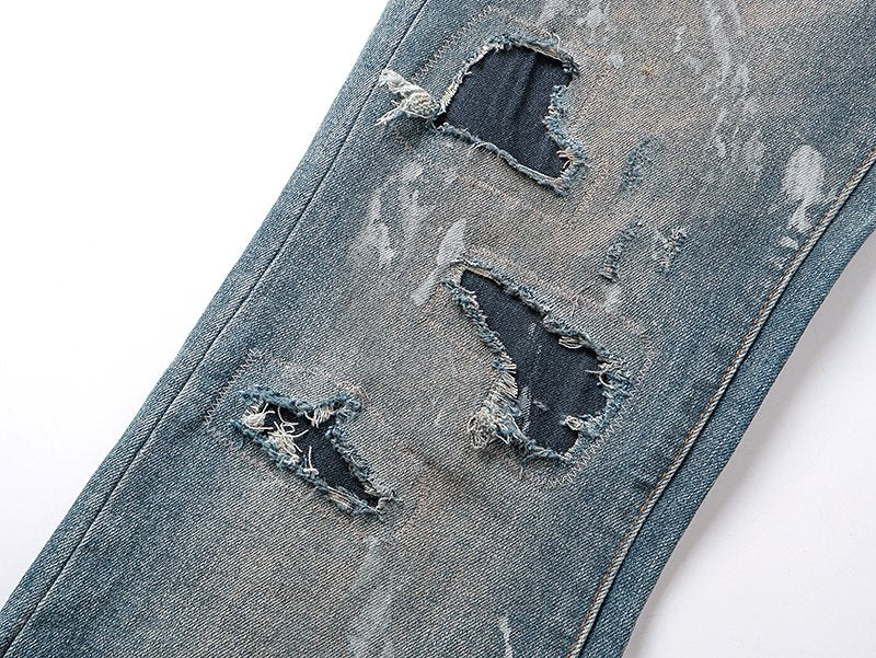 Purple Brand Distressed Flare Jeans ¡ª detail