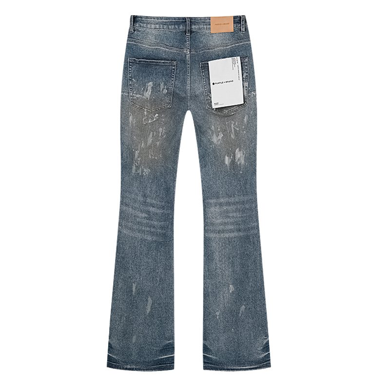 Purple Brand Distressed Flare Jeans ¡ª front