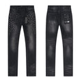 RTA Black Cross-Stud Washed Denim Jeans ¡ª hero