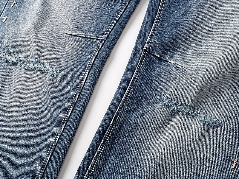 RTA Bryant Skinny Cross-Embellished Jeans ¡ª detail