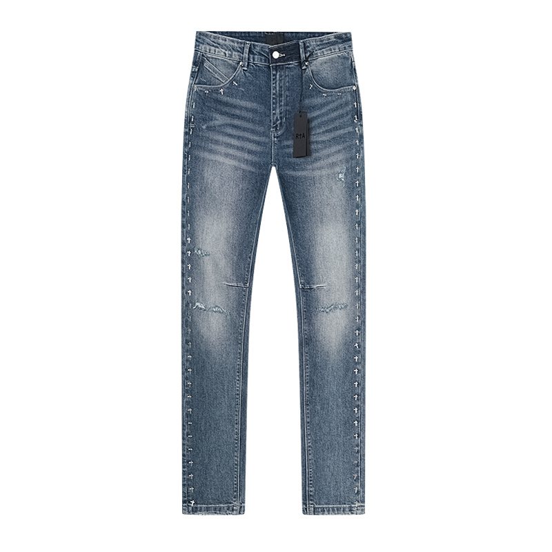 RTA Bryant Skinny Cross-Embellished Jeans ¡ª front