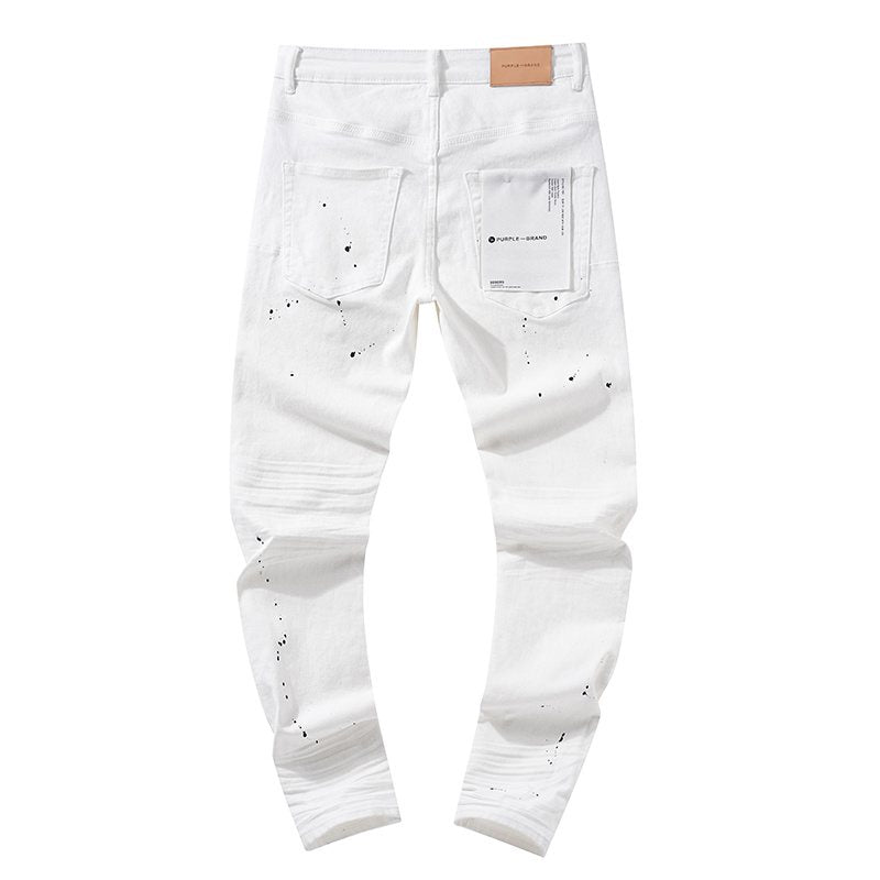 Purple Brand Paint-Splatter Distressed Jeans ¡ª back