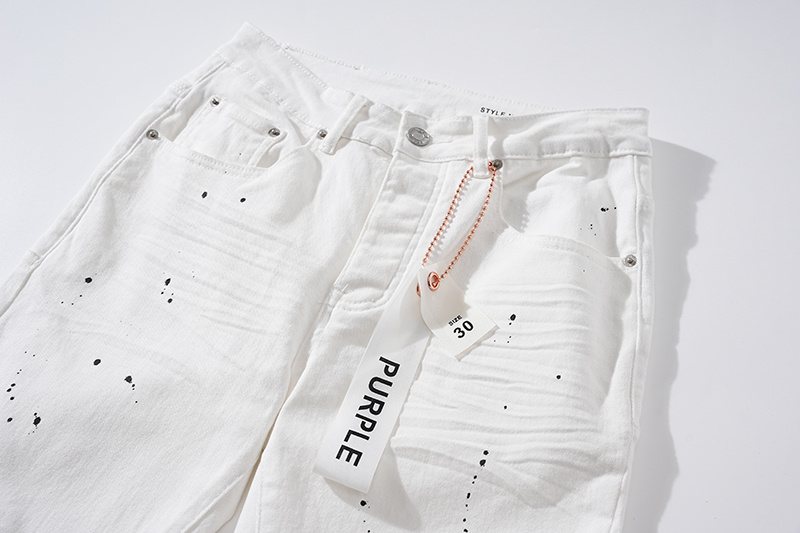 Purple Brand Paint-Splatter Distressed Jeans ¡ª detail