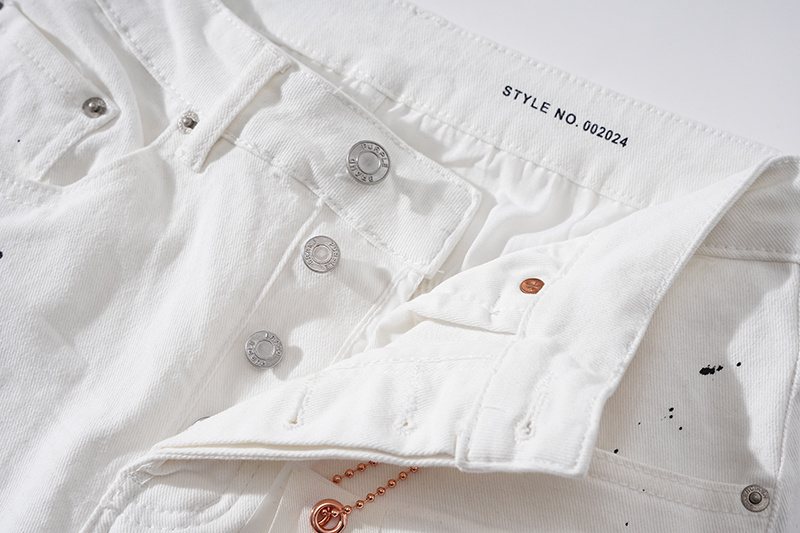 Purple Brand Paint-Splatter Distressed Jeans ¡ª detail