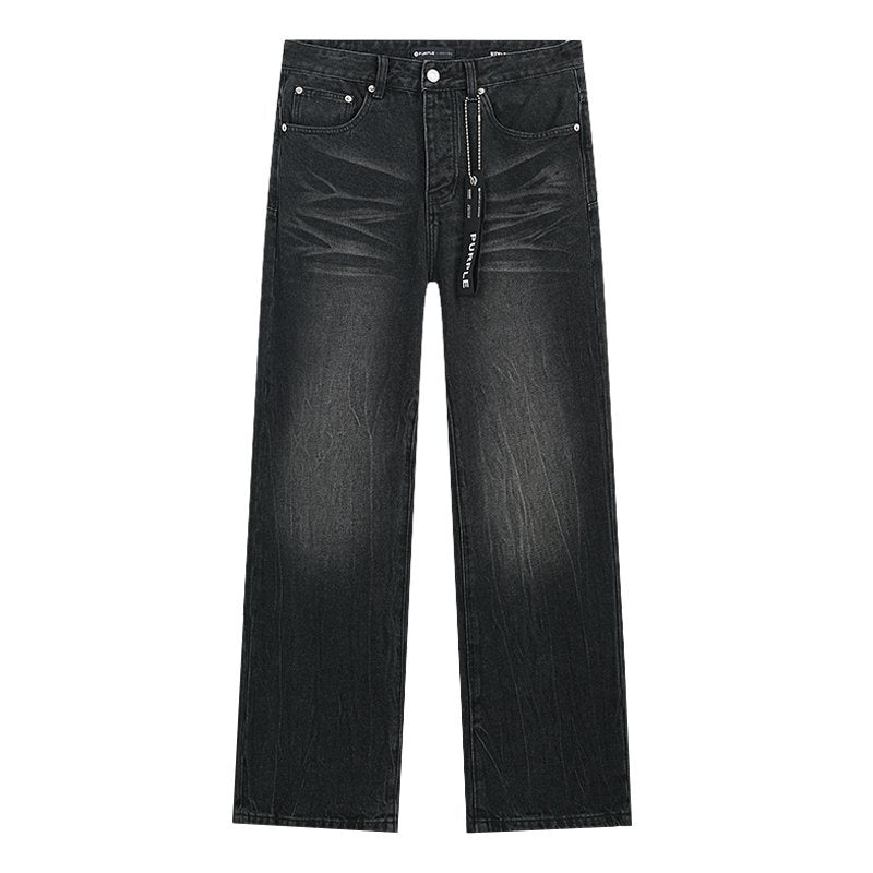Purple Brand Black Faded Whiskered Jeans ¡ª hero