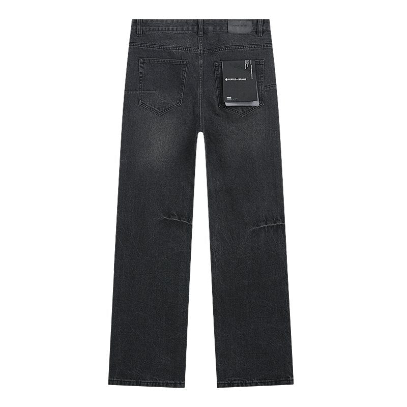 Purple Brand Black Rhinestone Washed Jeans ¡ª back