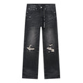 Purple Brand Black Distressed Ripped-Knee Jeans ¡ª hero