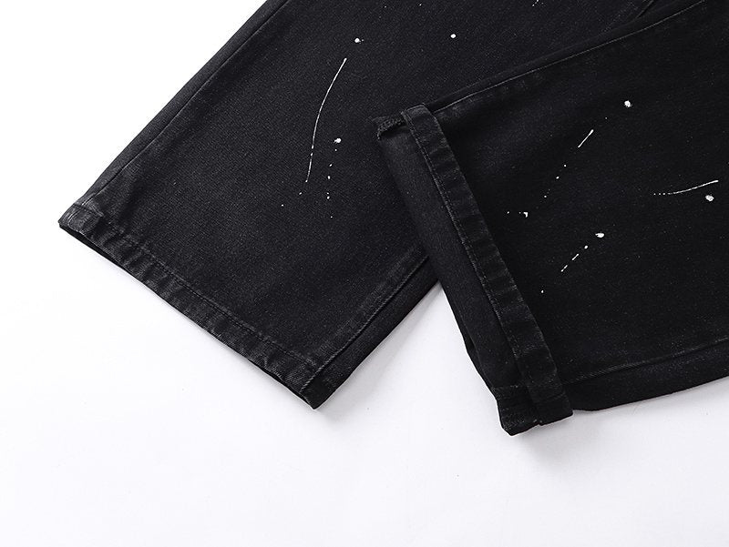 Purple Brand Paint-Splatter Distressed Jeans ¡ª detail