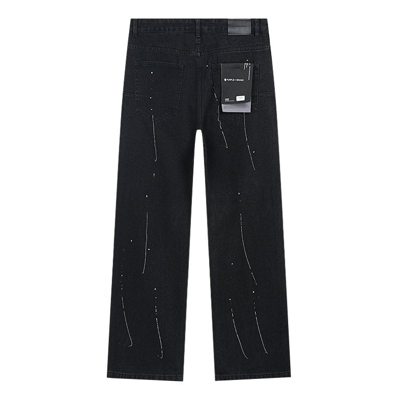 Purple Brand Paint-Splatter Distressed Jeans ¡ª back