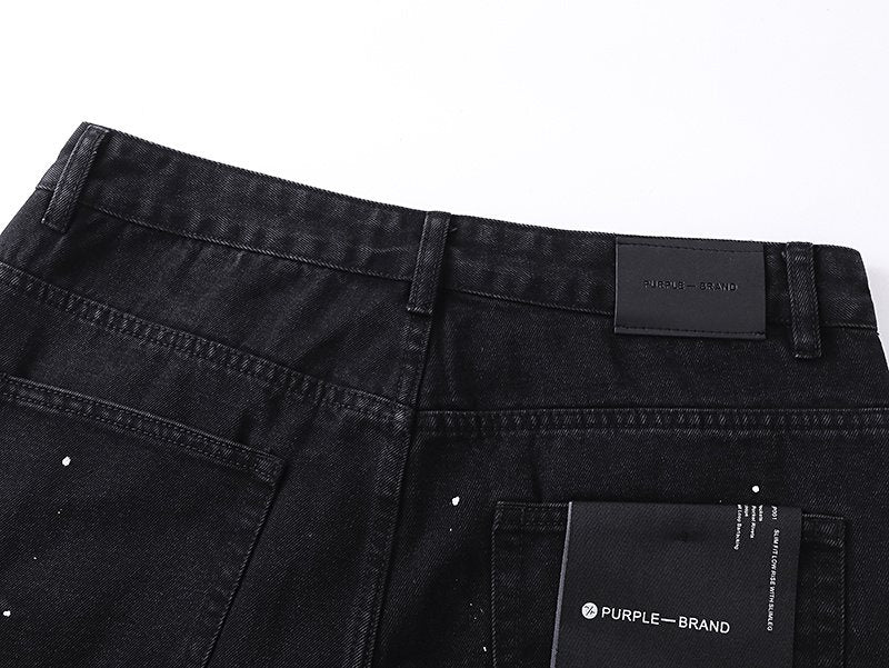 Purple Brand Paint-Splatter Distressed Jeans ¡ª detail