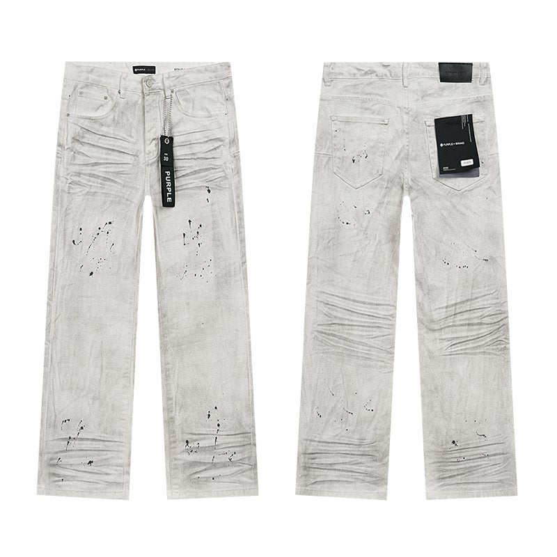 Purple Brand White Paint-Splatter Distressed Jeans ¡ª hero