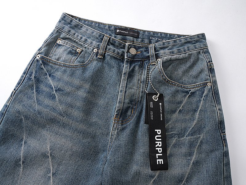 Purple Brand PU807 Washed Blue Distressed Jeans ¡ª detail