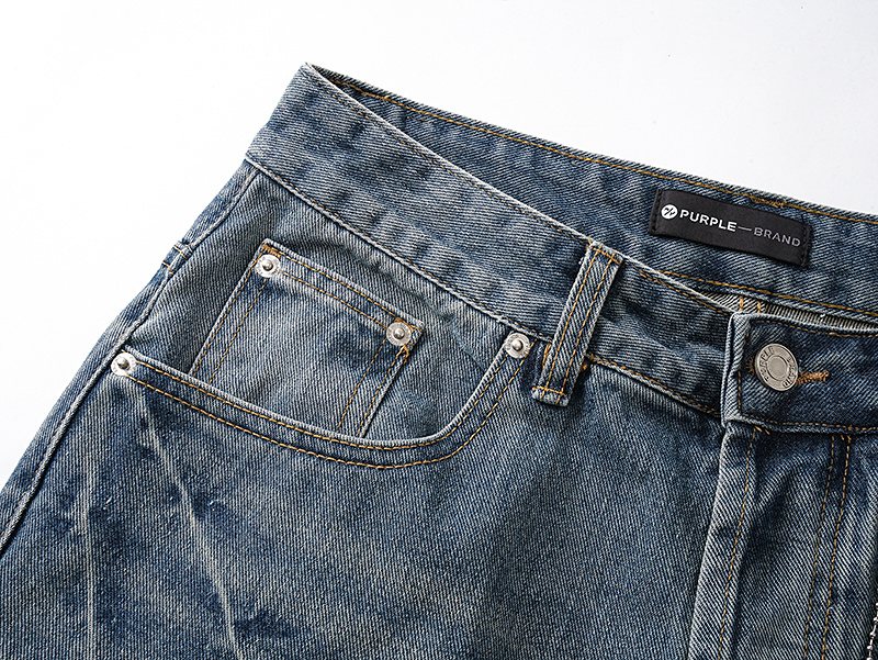 Purple Brand PU807 Washed Blue Distressed Jeans ¡ª detail