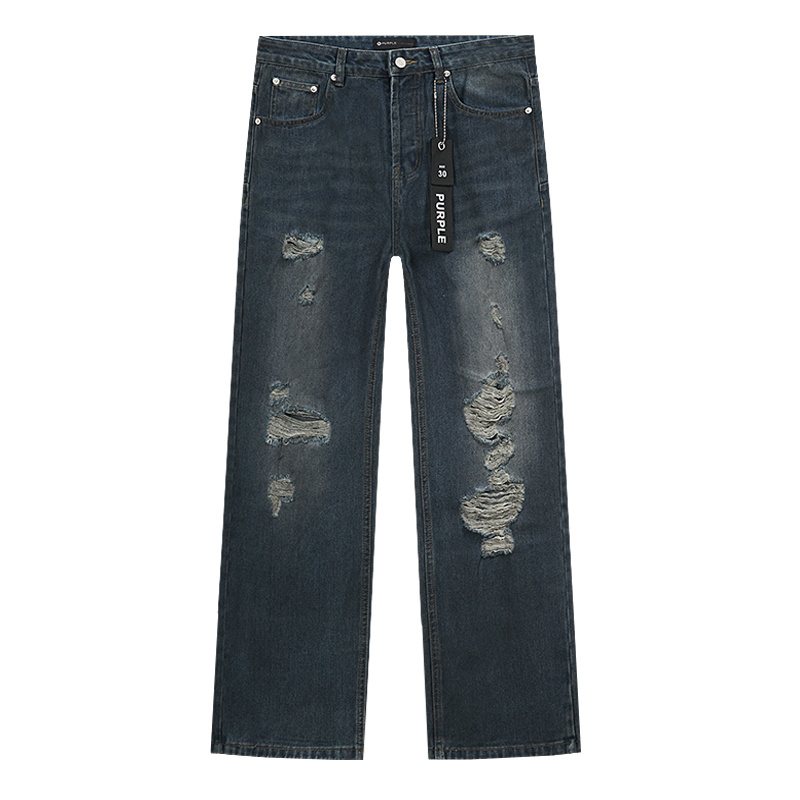Purple Brand Dark Blue Distressed Jeans ¡ª hero