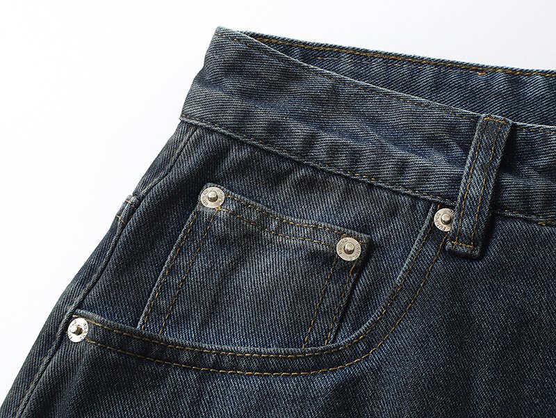 Purple Brand Dark Blue Distressed Jeans ¡ª detail