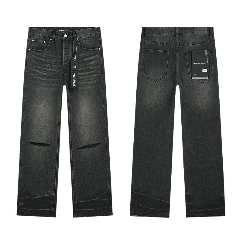 Purple Brand Black Distressed Washed Denim Jeans ¡ª hero