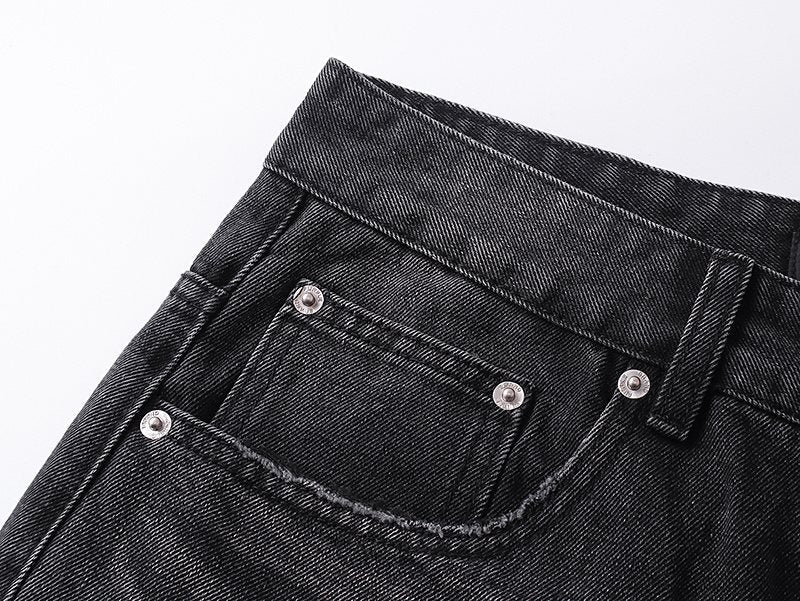Purple Brand Black Distressed Washed Denim Jeans ¡ª detail