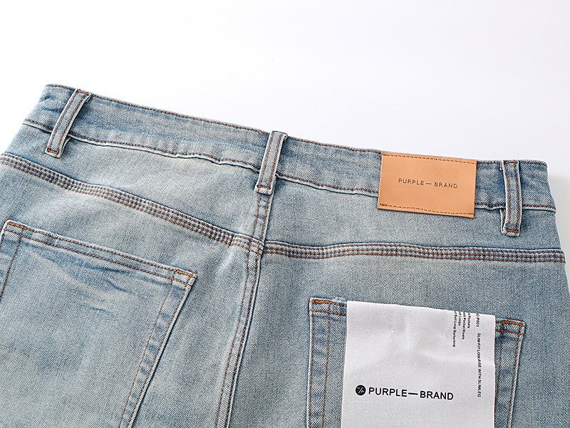 Purple Brand Light Blue Leg-Graphic Jeans ¡ª detail