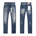Purple Brand Blue Rhinestone-Style Motif Jeans ¡ª hero