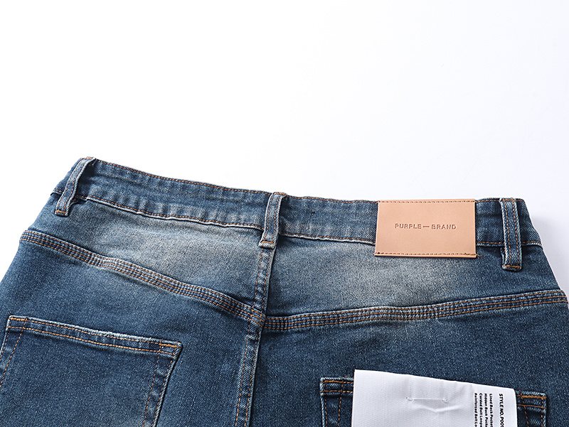 Purple Brand Blue Rhinestone-Style Motif Jeans ¡ª detail