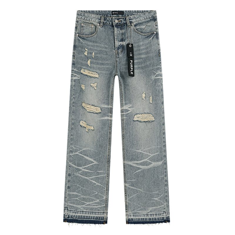 Purple Brand Light Blue Scribble Graphic Distressed Jeans ¡ª hero