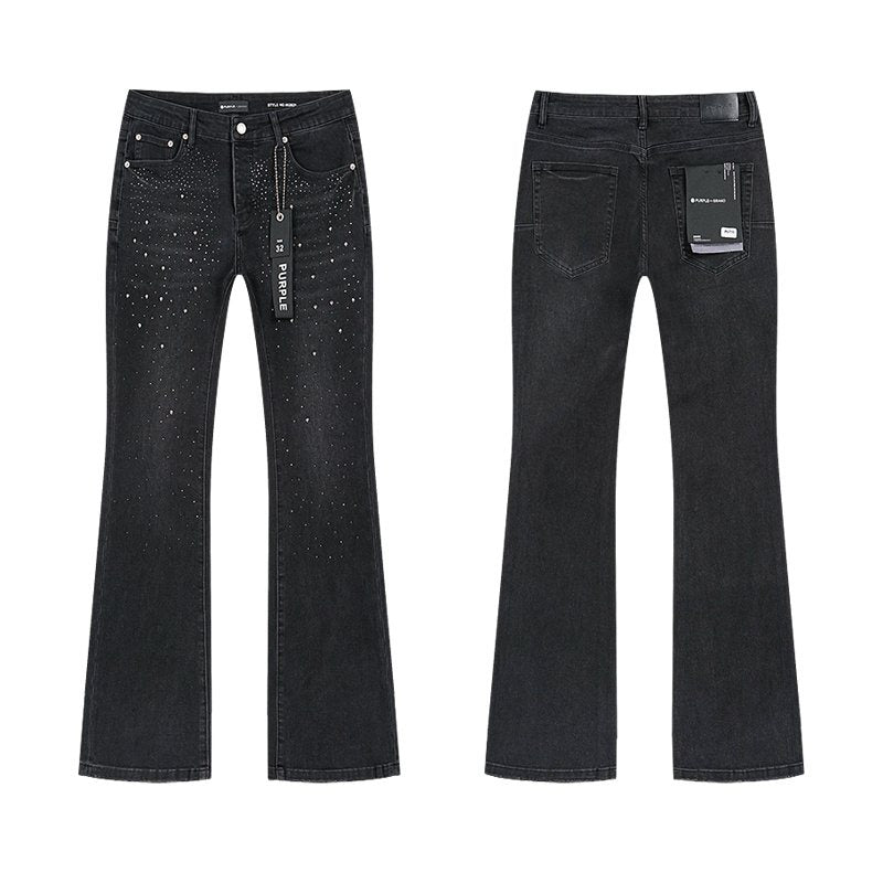 Purple Brand Rhinestone Flare Jeans ¡ª hero