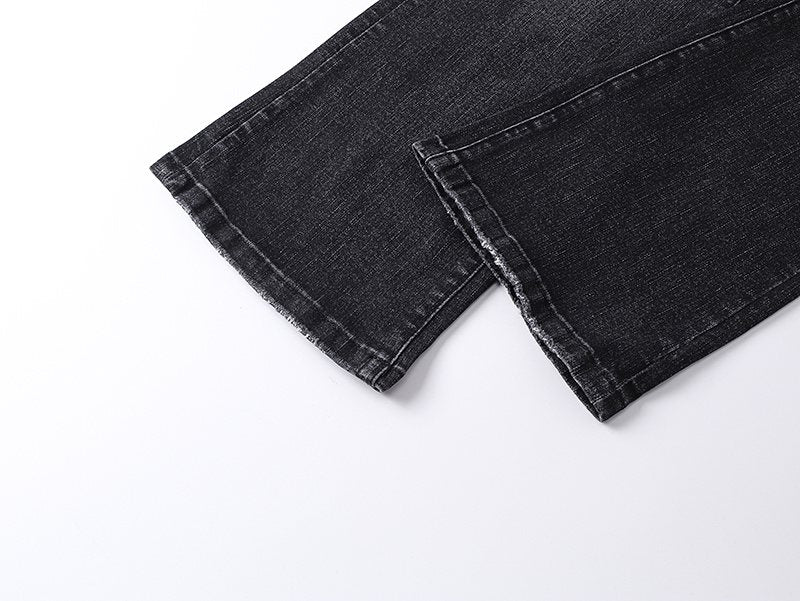 Purple Brand Washed Black Distressed Flare Jeans ¡ª detail