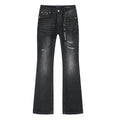 Purple Brand Washed Black Distressed Flare Jeans ¡ª hero