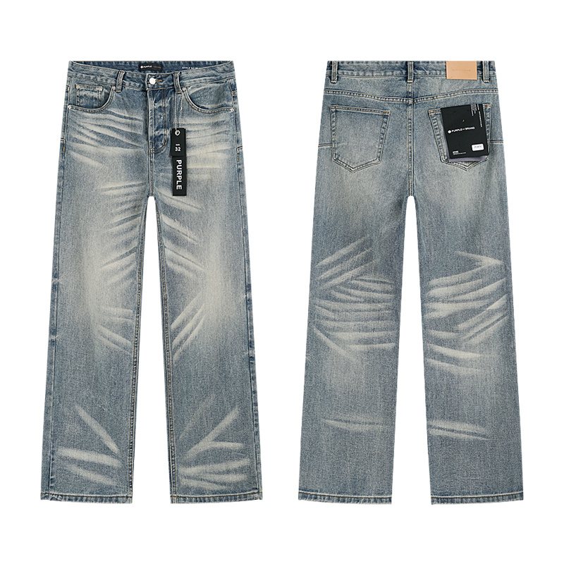 Purple Brand Light Blue Wash Straight-Leg Jeans ¡ª hero