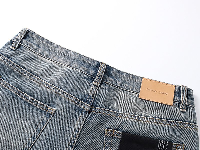 Purple Brand Light Blue Wash Straight-Leg Jeans ¡ª detail