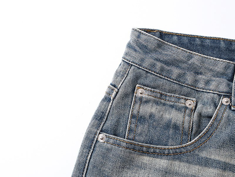 Purple Brand Light Blue Wash Straight-Leg Jeans ¡ª detail