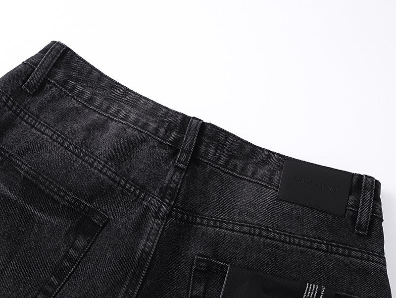 Purple Brand PU813 Washed Black Distressed Jeans ¡ª detail