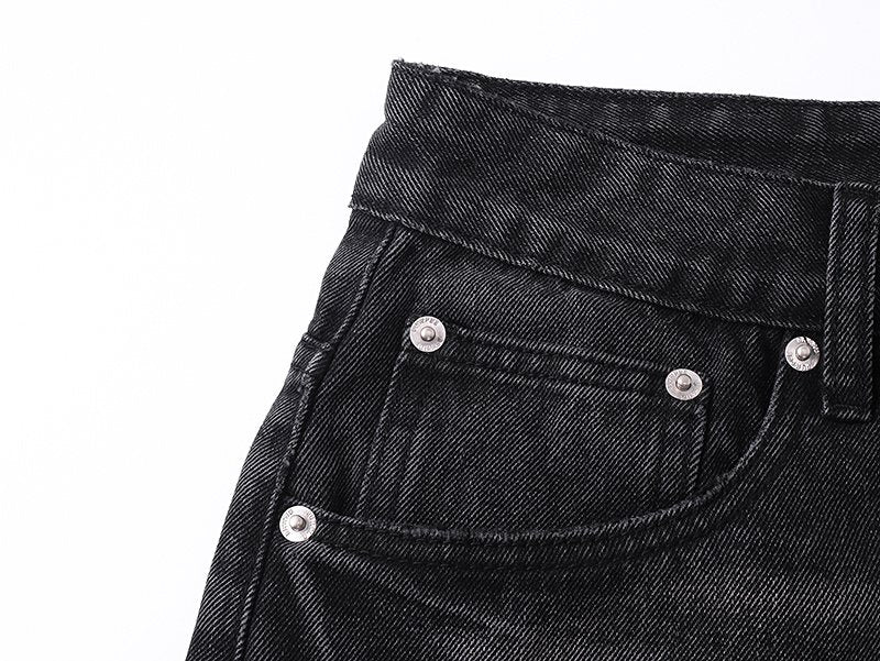 Purple Brand PU813 Washed Black Distressed Jeans ¡ª detail
