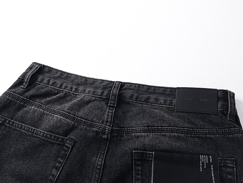 Purple Brand Black Washed Distressed Jeans ¡ª detail