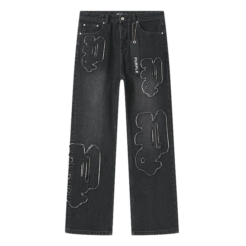 Purple Brand Black Graphic Patch Jeans ¡ª hero