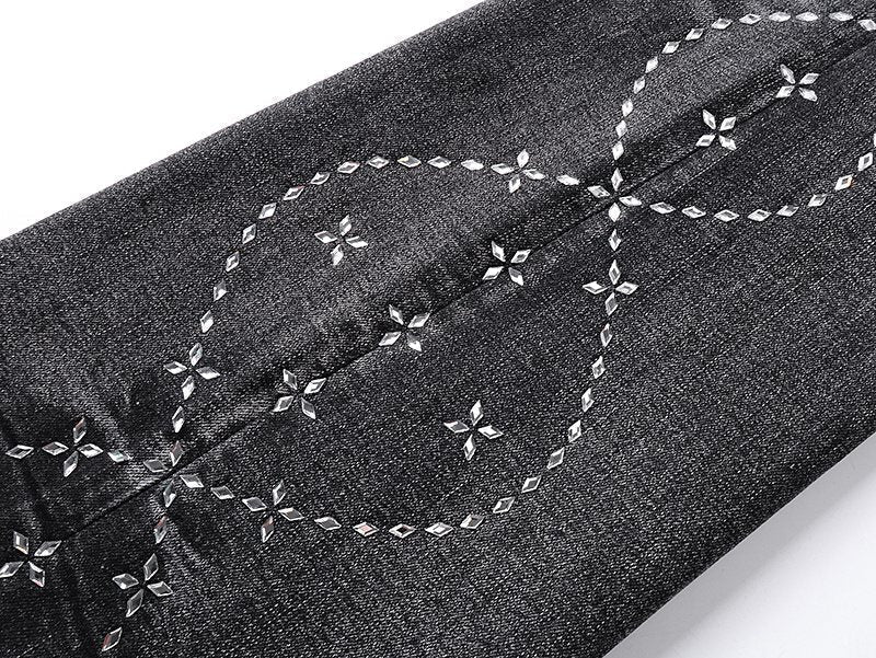 Purple Brand Floral Embroidered Flared Jeans ¡ª detail