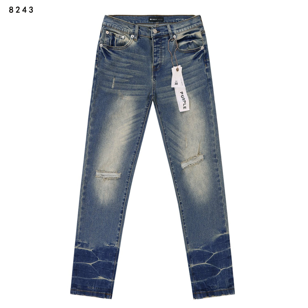 Purple Brand Slim Distressed Washed Denim Jeans ¡ª hero