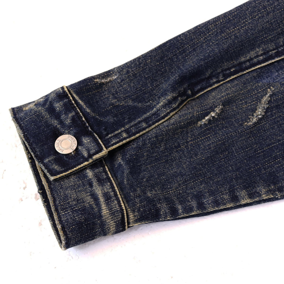 Purple Brand Bandana Trucker Denim Jacket ¡ª detail