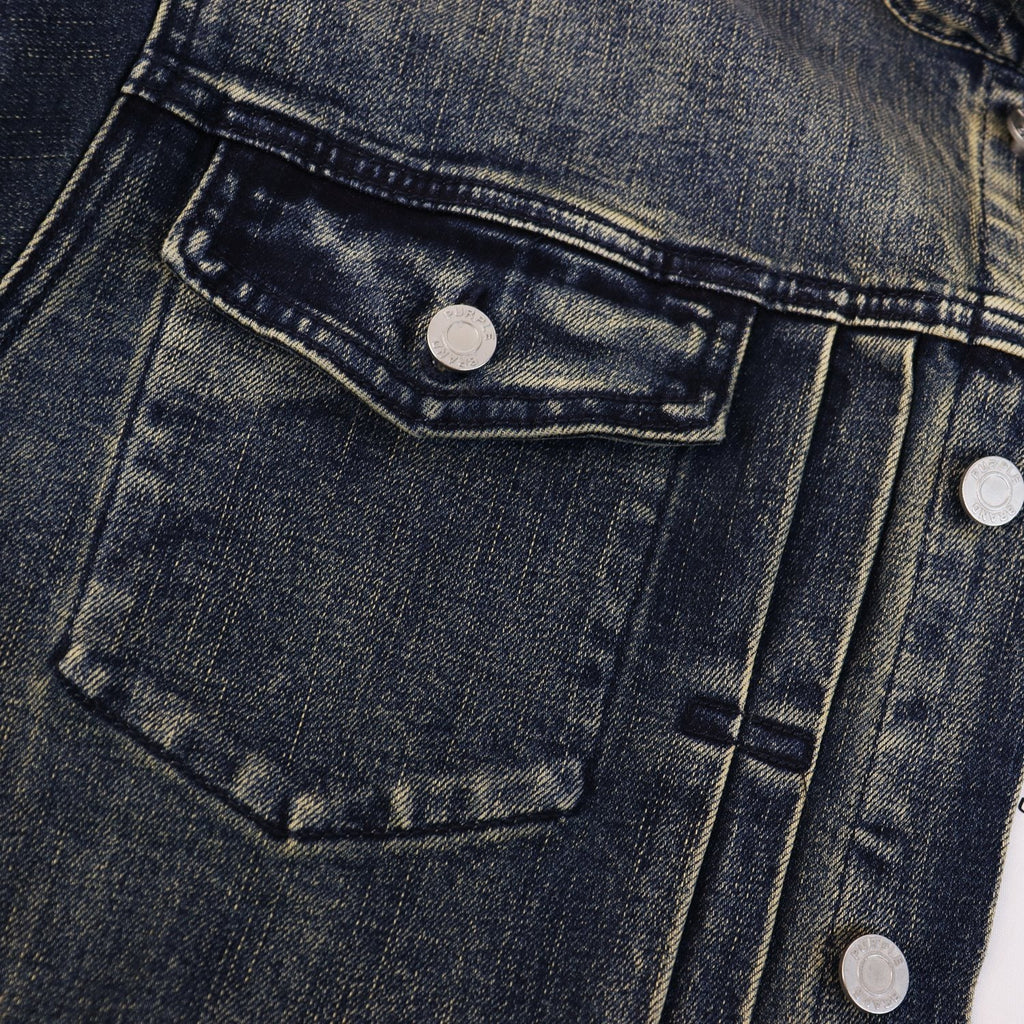 Purple Brand Bandana Trucker Denim Jacket ¡ª detail