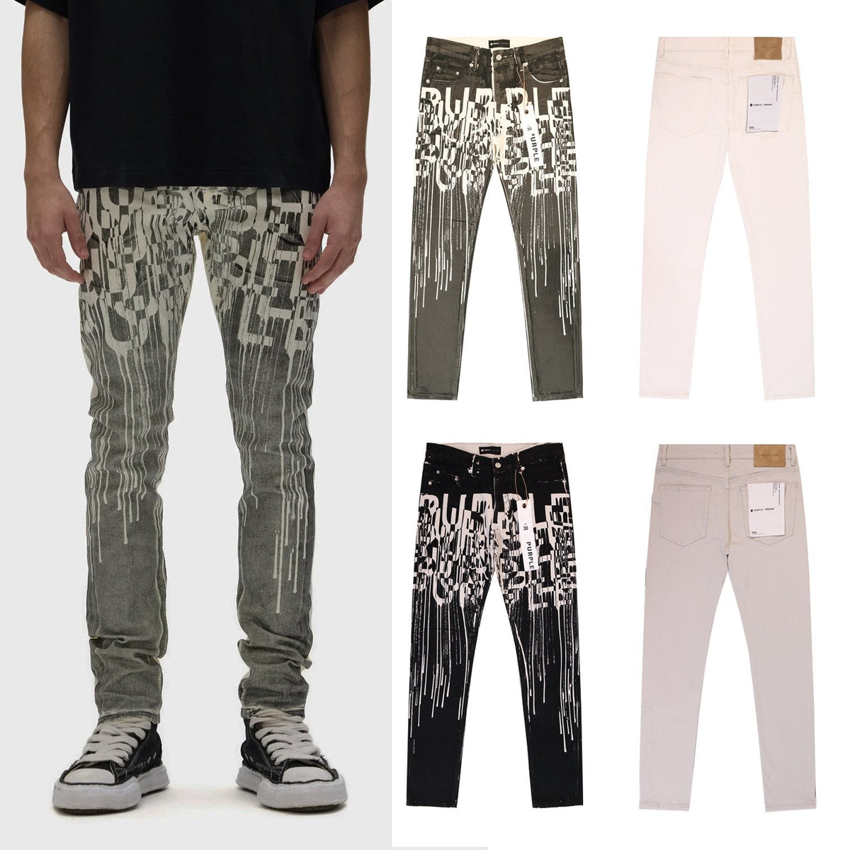 Purple Brand Distressed Graphic Jeans ¡ª context